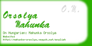 orsolya mahunka business card